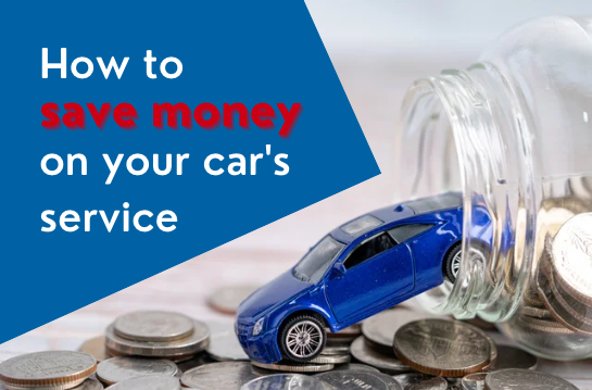 Image reads |How to save money on your cars service"